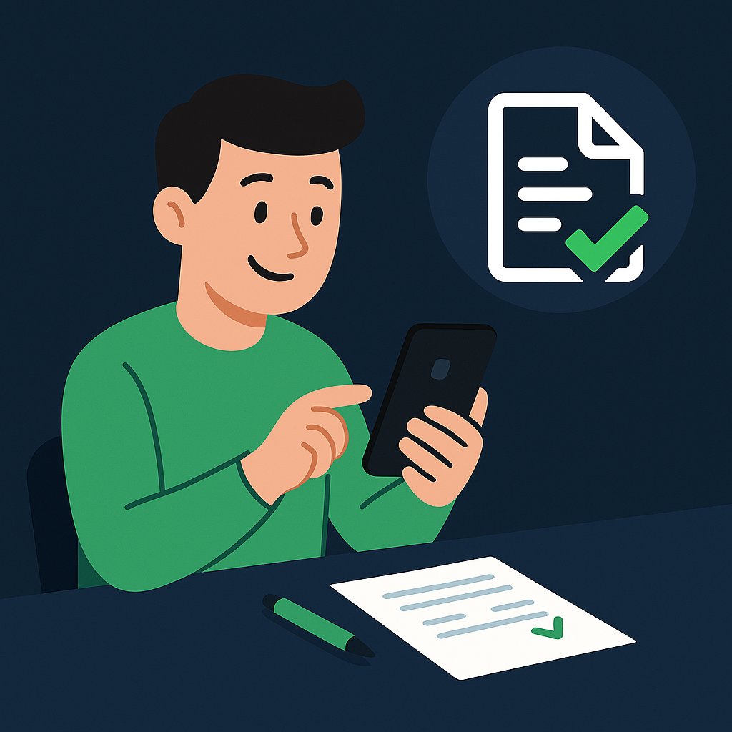 Invoice Outpost app screenshot showing an invoice being created